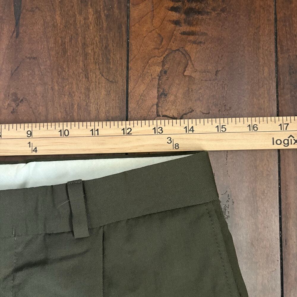 Vintage Polo University by Ralph Lauren Dress Pants Mens 30x30 Green 100% Wool - Picture 3 of 6